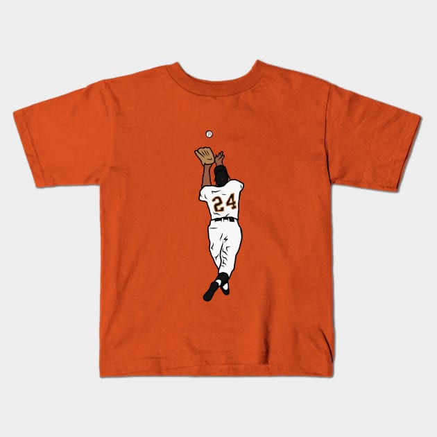 Willie Mays "The Catch" Kids T-Shirt by rattraptees